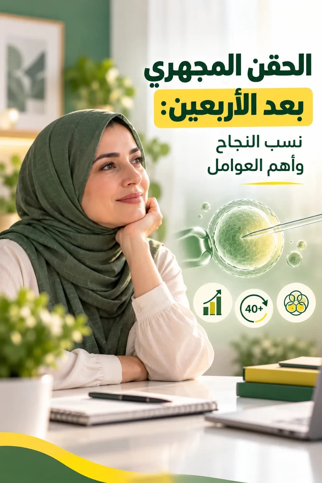 الحقن المجهري بعد الأربعين: نسب النجاح وأهم العوامل