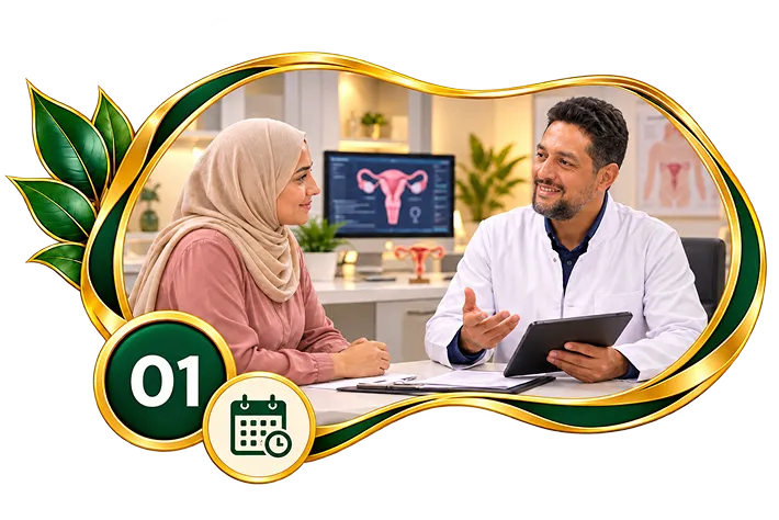 حجز الموعد وتقييم الأعراض